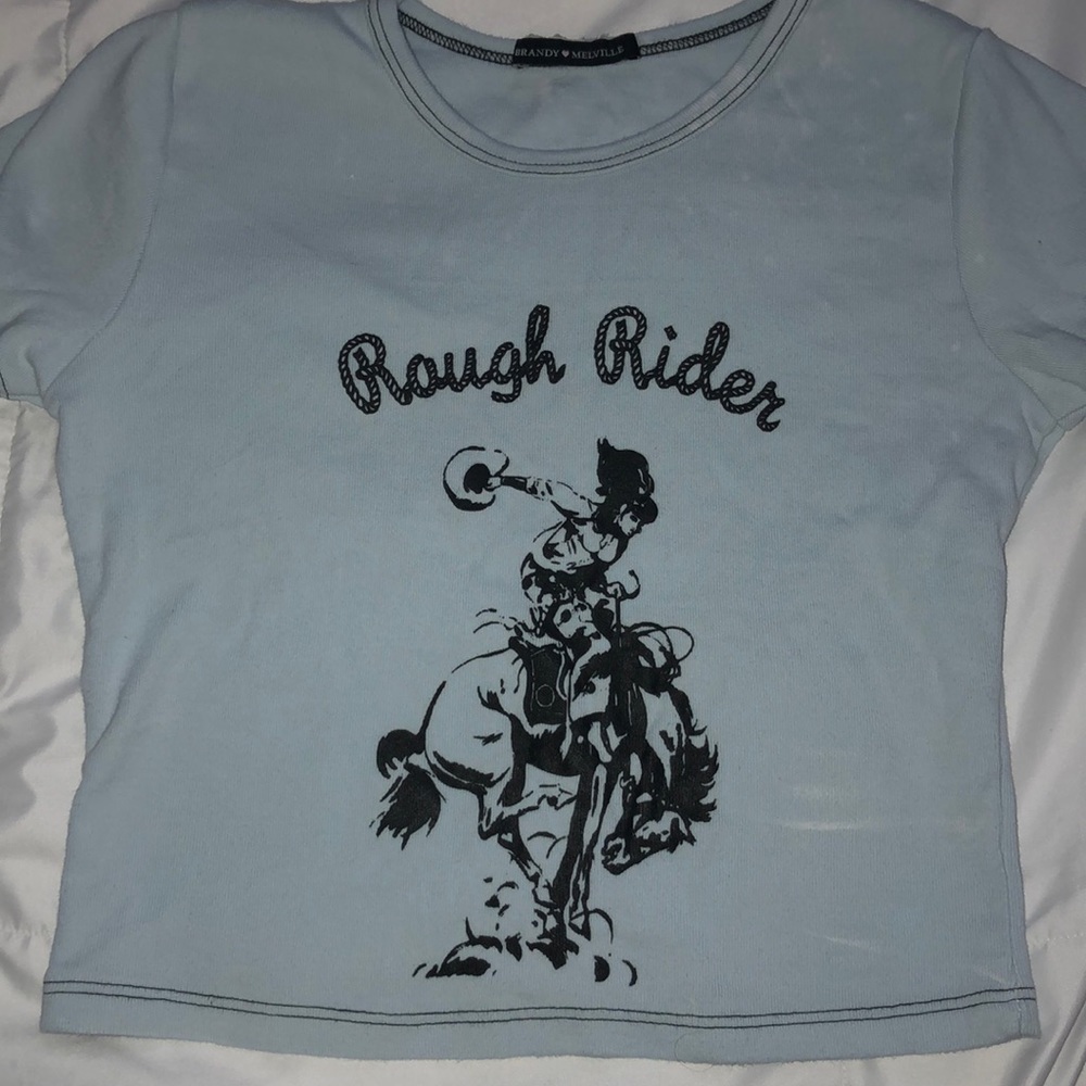 brandy light blue rough rider top